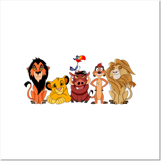 Cute set The Lion King character Timone and Pumba Simba Mofasa